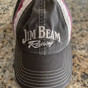 Official Jim Beam Baseball Cap One Size Velcro Closure Olive Green/Beige/Red